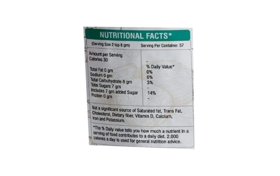 Dega Farms Natural Coconut Palm Sugar Premium   Pack  200 grams